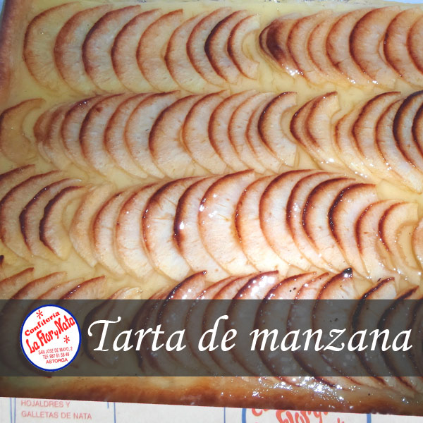 Tarta de manzana de la Confiteria la Flor y Nata de Astorga